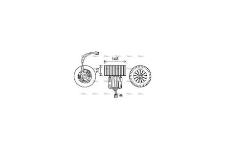 Вентилятор отопителя салона BMW 5 F10 (09-), 7 F01 (08-) AVA AVA COOLING BW8539