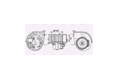 Вентилятор обігрівача салону BMW X5 (E70) (06-), X6 (E71) (08-) (BW8574) AVA AVA COOLING 'BW8574