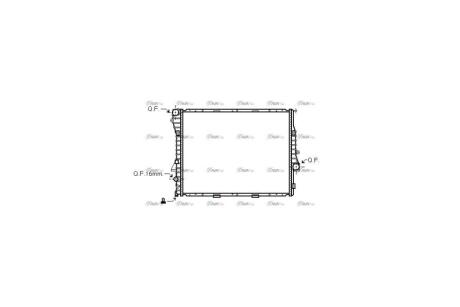 Радіатор охолодження двигуна BMW X5e53 3,0D 12/03>, 4,4i 4,6i 4,8i 02> AT AC+/- AVA AVA COOLING BWA2276