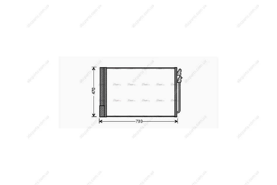 Радиатор кондиционера BMW 5F10 7F01 AVA AVA COOLING BWA5370D (фото 1)