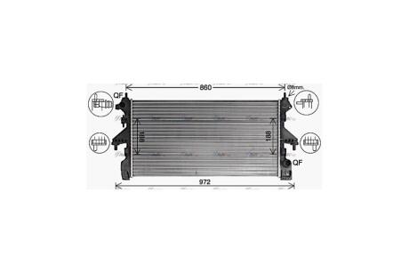 Радиатор охлаждения двигателя Citroën Jumper/Peugeot Boxer (15-23) 2.0 BlueHDI AVA AVA COOLING 'CN2322