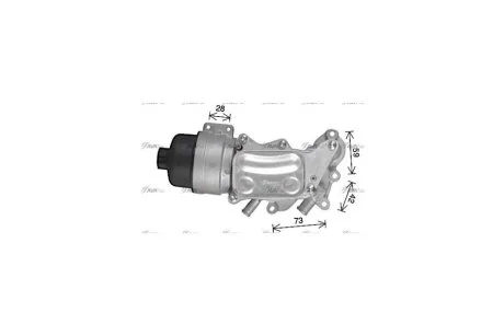 Радіатор масляний (с корпусом) Citroen C4 (08-)/Peugeot 308 (08-)/Mini Cooper (07-) 1.6THP (CN3337H) AVA AVA COOLING 'CN3337H