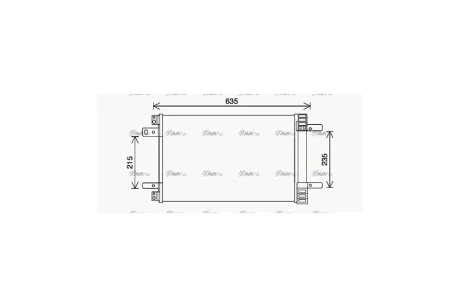 Радіатор кондиціонера Citroen Berlingo (19-)/Peugeot Partner (19-)/Fiat Doblo (23-)/Opel Combo (19-) (CN5311D) AVA AVA COOLING 'CN5311D