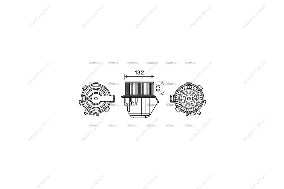 Вентилятор обігрівача салону Peugeot 407 (04-), Citroen C5 (08-) (CN8298) AVA AVA COOLING 'CN8298 (фото 1)