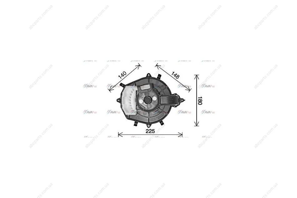 Вентилятор обігрівача салону Citroen Berlingo (12-) 1,6d, C4 Picasso (07-13) Climat (CN8316) AVA AVA COOLING 'CN8316 (фото 1)