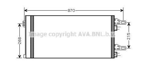 Радіатор кондиціонера Citroen Jumper/Peugeot Boxer/Fiat Ducato (06-)/Opel Movano C (21-) 2.2HDi, 3.0HDi AVA AVA COOLING 'CNA5246D