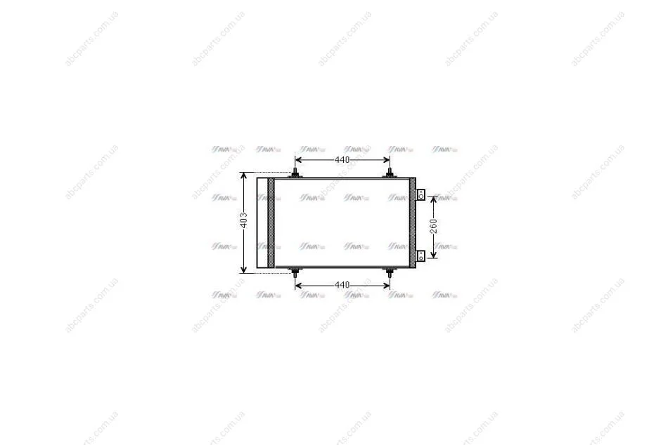 Радиатор кондиционера PSA Jumpy Expert II 1,6d 2,0d AVA AVA COOLING CNA5263D (фото 1)