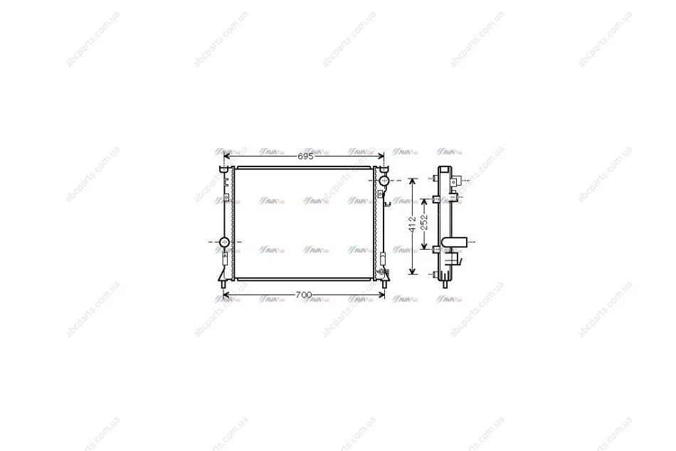 Радиатор охлаждения двигателя Chrysler 300C (05-, 11-) MT/AT (CR2097) AVA AVA COOLING 'CR2097 (фото 1)