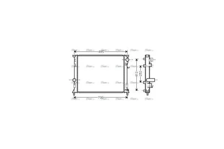 Радиатор охлаждения двигателя Chrysler 300C (05-, 11-) MT/AT (CR2097) AVA AVA COOLING 'CR2097