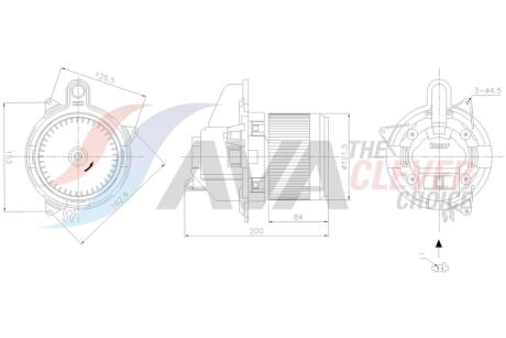 Вентилятор обігрівача салону Renault Lodgy Dokker AC+ AVA AVA COOLING DA8020