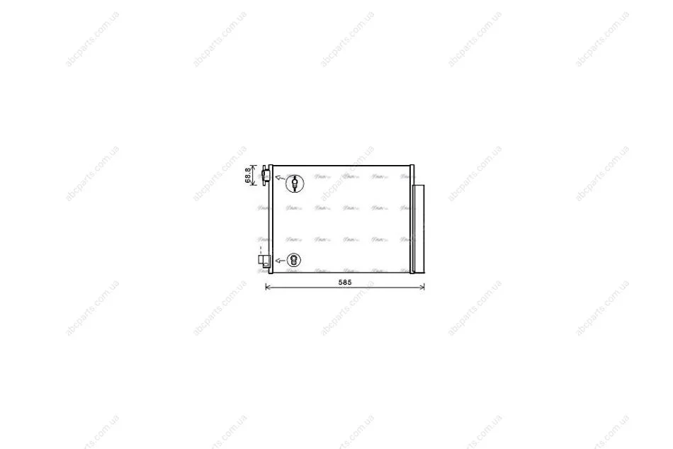 Радиатор кондиционера Renault Duster 1,5DCI 13>, Dokker 1,5DCi 12>, Logan 12> MT AVA AVA COOLING DAA5011D (фото 1)