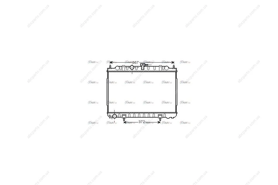 Радиатор охлаждения двигателя Nissan X-Trail (01-08) MT (DN2238) AVA AVA COOLING 'DN2238 (фото 1)