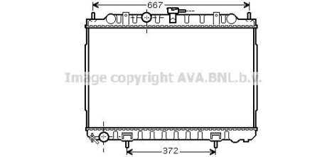 Радиатор охлаждения двигателя Nissan X-Trail (01-08) MT AVA AVA COOLING 'DN2238