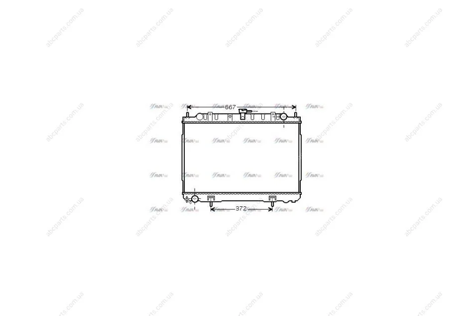 Радиатор охлаждения двигателя Nissan X-Trail (01-08) 2,2d MT (DN2241) AVA AVA COOLING 'DN2241 (фото 1)