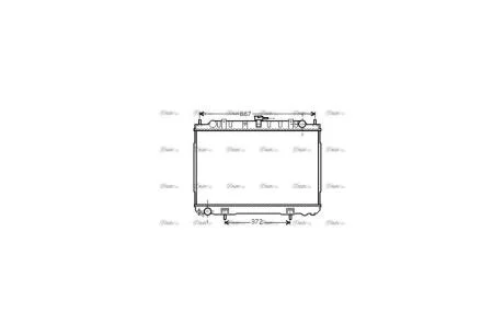 Радиатор охлаждения двигателя Nissan X-Trail (01-08) 2,2d MT (DN2241) AVA AVA COOLING 'DN2241