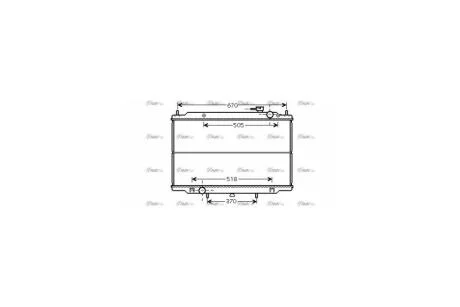 Радиатор охлаждения двигателя Nissan Navara (D22) (97-) (DN2266) AVA AVA COOLING 'DN2266