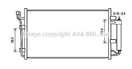 Радіатор кондиціонера Nissan Leaf (11-) AVA AVA COOLING 'DN5387D