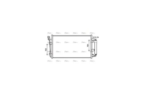 Радіатор кондиціонера Nissan Leaf (11-) (DN5387D) AVA AVA COOLING 'DN5387D