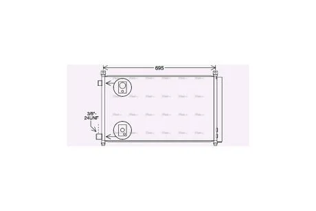 Радіатор кондиціонера Nissan X-trail 2,0i 2,5i 14>, Renault Koleos 2,5i 15> AVA AVA COOLING DN5456D
