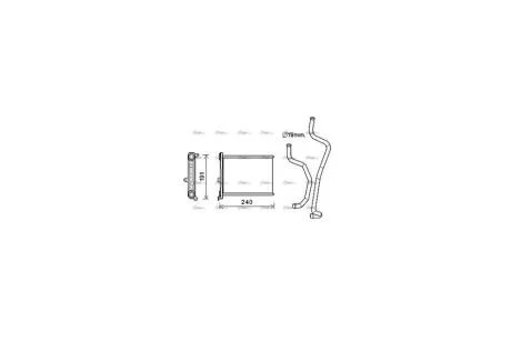Радиатор отопителя салона Nissan Juke (11-19) 1.6i, Leaf (11-17) (DN6417) AVA AVA COOLING 'DN6417