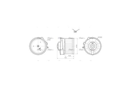 Вентилятор обігрівача салону Nissan Qashqai I (07-13) AVA AVA COOLING 'DN8486