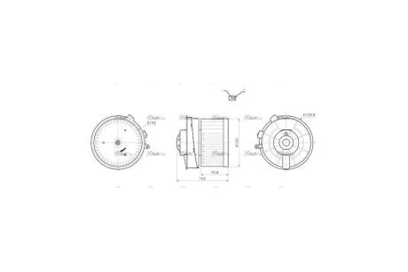 Вентилятор отопителя салона Nissan Qashqai I (07-13) (DN8486) AVA AVA COOLING 'DN8486
