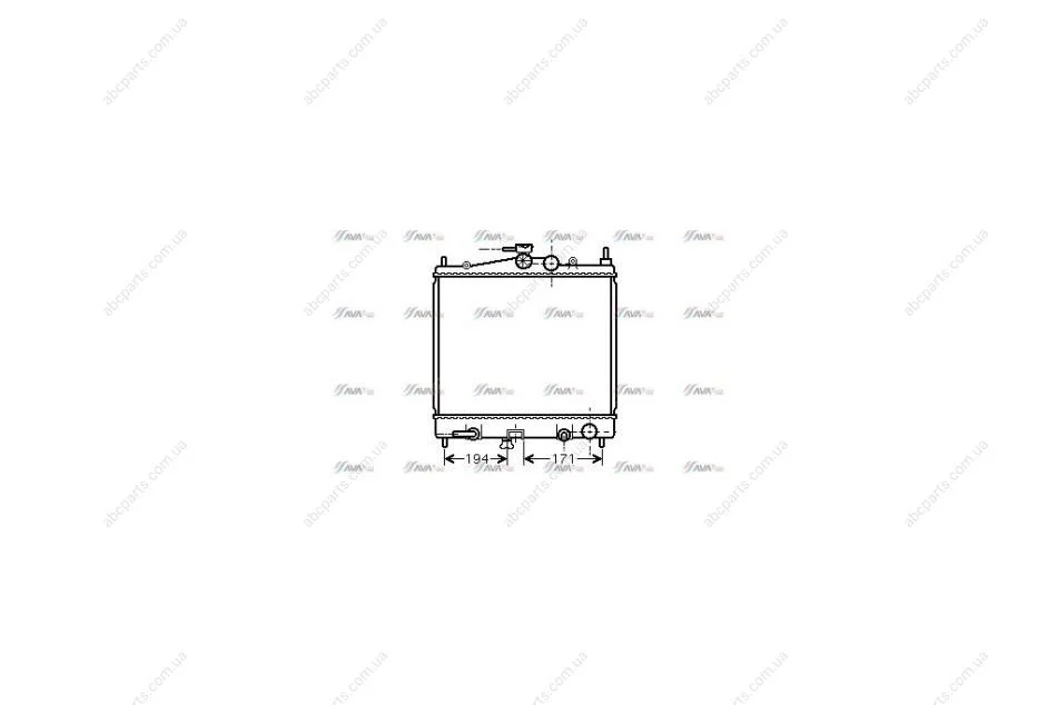 Радиатор охлаждения двигателя Nissan Micra 1,2i 1,4i AT 03>10, Note 1,4i 1,6i AT 06> (DNA2248) AVA AVA COOLING 'DNA2248 (фото 1)