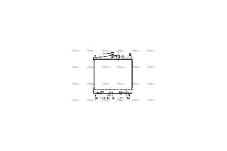 Радиатор охлаждения двигателя Nissan Micra 1,2i 1,4i AT 03>10, Note 1,4i 1,6i AT 06> (DNA2248) AVA AVA COOLING 'DNA2248