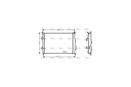 Радиатор охлаждения двигателя Nissan Qashqai (07-14) 1,6i 2,0i CVT (DNA2280) AVA AVA COOLING 'DNA2280