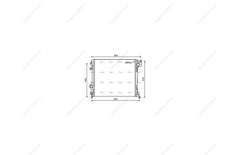 Радіатор охолодження двигуна Nissan Qashqai (13-) 1,5d 2,0i, Renault Kadjar 1,5d (15-) MT (DNA2421) AVA AVA COOLING 'DNA2421 (фото 1)