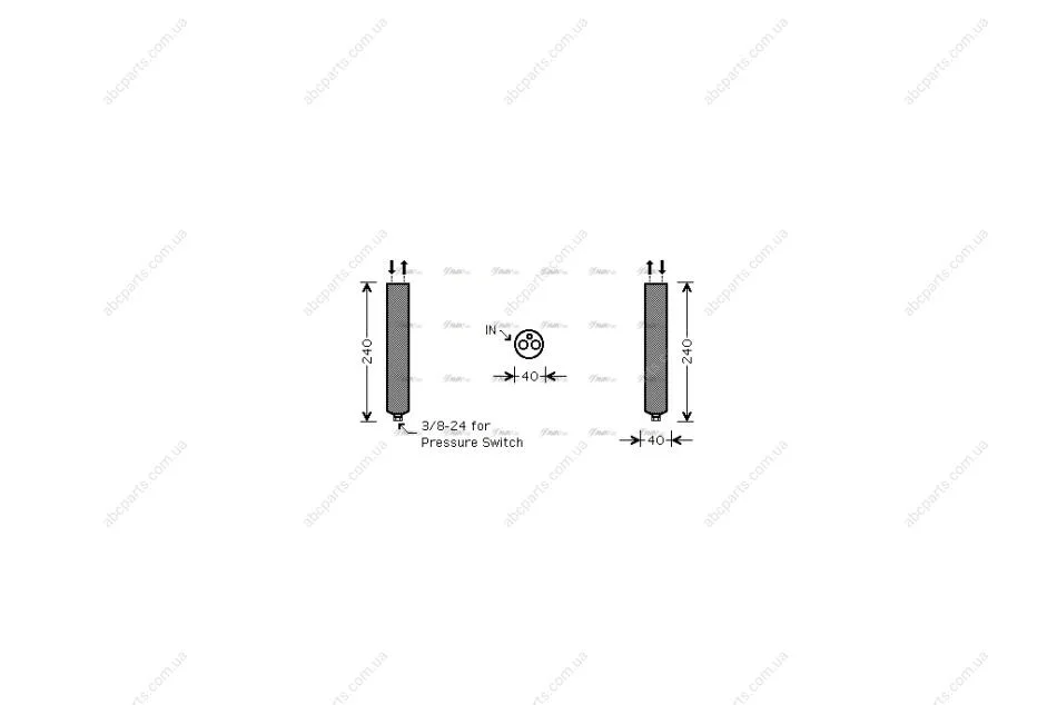 Осушувач кондиціонера Nissan X-Trail 2,0i 01>08 08>, FX 35 08> AVA AVA COOLING DND267 (фото 1)