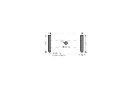 Осушувач кондиціонера Nissan X-Trail 2,0i 01>08 08>, FX 35 08> AVA AVA COOLING DND267
