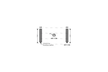 Осушувач кондиціонера Nissan X-Trail 2,0i 01>08 08>, FX 35 08> AVA AVA COOLING DND267