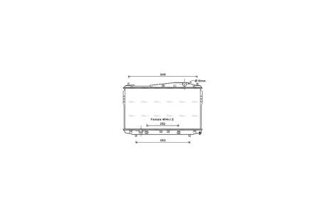 Радіатор охолодження двигуна Chevrolet Epica (06-) 2.0i, 2.5i AVA AVA COOLING DW2135