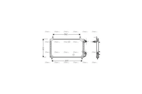 Радиатор кондиционера Нексия (пр-во NISSENS) AVA AVA COOLING 'DW5006