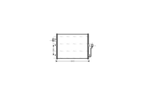 Радиатор кондиционера SsangYong Action (06-), Kyron (05-) AVA AVA COOLING DW5082
