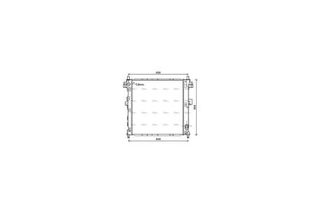 Радіатор охолодження двигуна SsangYong Kyron 2.0d 2.7d Actyon 2.0d 2.3i (05-) MT AVA AVA COOLING 'DWA2123