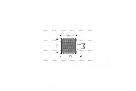 Радиатор отопителя салона Chevrolet Lacetti (05-) все модели AVA COOLING DWA6088