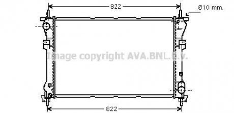 Радиатор охлаждения двигателя Ford Tranzit 2,0d 00>06 MT AVA COOLING 'FD2320