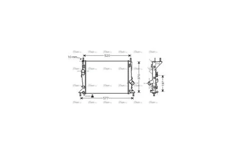 Радиатор охлаждения двигателя Ford Focus (04-12), C-Max (07-10) 1.4-1.6 (FD2368) AVA AVA COOLING 'FD2368