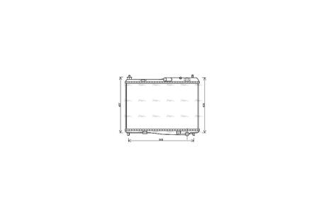 Радіатор охолодження двигуна Ford Fiesta 1.25i-1.4i-1.6i MT 08>11/12, MT/AT 11/12>, AC+/- AVA AVA COOLING FD2440