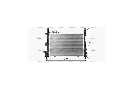 Радіатор охолодження двигуна Ford Focus (14-20), Transit Connect (15-), C-Max (15-19) 1.5 TDCi AVA AVA COOLING 'FD2665