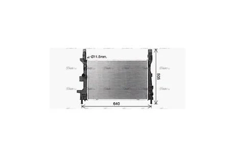 Радиатор охлаждения двигателя Ford Focus (14-20), Transit Connect (15-), C-Max (15-19) 1.5 TDCi (FD2665) AVA AVA COOLING 'FD2665