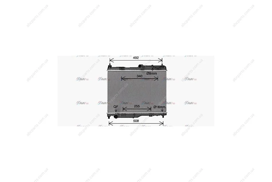 Радіатор охолодження двигуна Ford Ecosport (13-) 1,0i Fiesta (17-) 1,0i 6AT (FD2683) AVA AVA COOLING 'FD2683 (фото 1)