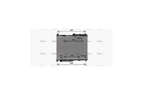 Радиатор охлаждения двигателя Ford Ecosport (13-) 1,0i Fiesta (17-) 1,0i 6AT (FD2683) AVA AVA COOLING 'FD2683