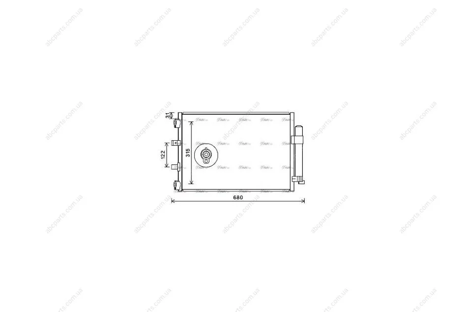 Радиатор кондиционера Ford Focus (11-), C-Max (11-) 1.6 TDCi, 1.0 EcoBoost (FD5487D) AVA AVA COOLING 'FD5487D (фото 1)