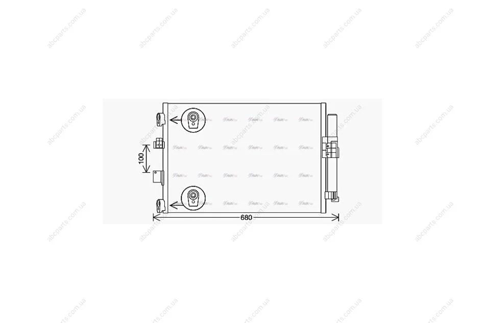 Радіатор кондиціонера Ford Focus III C-max II 1,0i 1,5d 1,6d, Kuga II 1,5d AVA AVA COOLING FD5654D (фото 1)