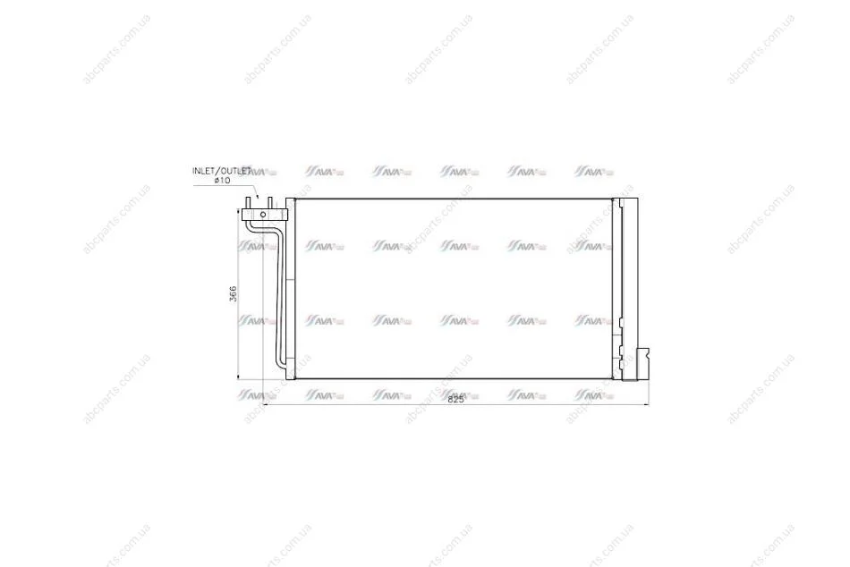 Радиатор кондиционера Ford Focus (11-), C-Max (11-) 1.6i, 2.0 GDi (FD5705D) AVA AVA COOLING 'FD5705D (фото 1)