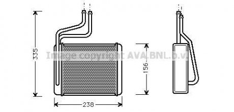 Радиатор отопителя Ford Mondeo (00-) AVA AVA COOLING 'FD6286