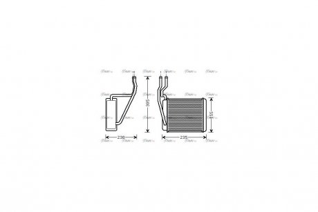 Радиатор отопителя салона Ford Fiesta, Fusion 1,25-1,6i 1,4-1,6TDCI 02>08 / MAZDA 2 1,3-1,5i 03> AVA COOLING FD6329